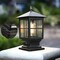 Vintage Garden Pillar Light Outdoor Retro Post Light Lawn Driveway Lamp Decor